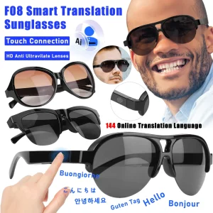 AI Glasses Anti-UV Translator Sunglass With Camera